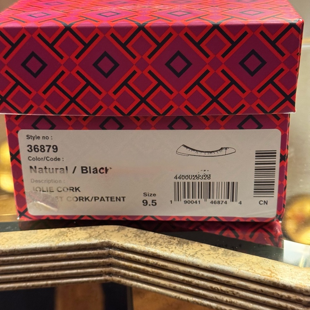Tory Burch Natural/Black Cork/Patent Ballet Flats - Picture 6 of 6
